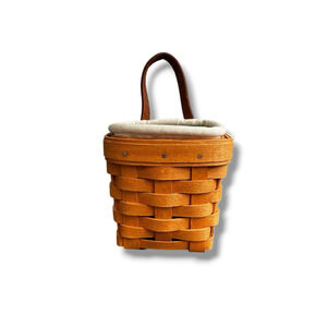 Longaberger Vtg 1997 Chives Booking Basket Botanical Fields Liner Protector